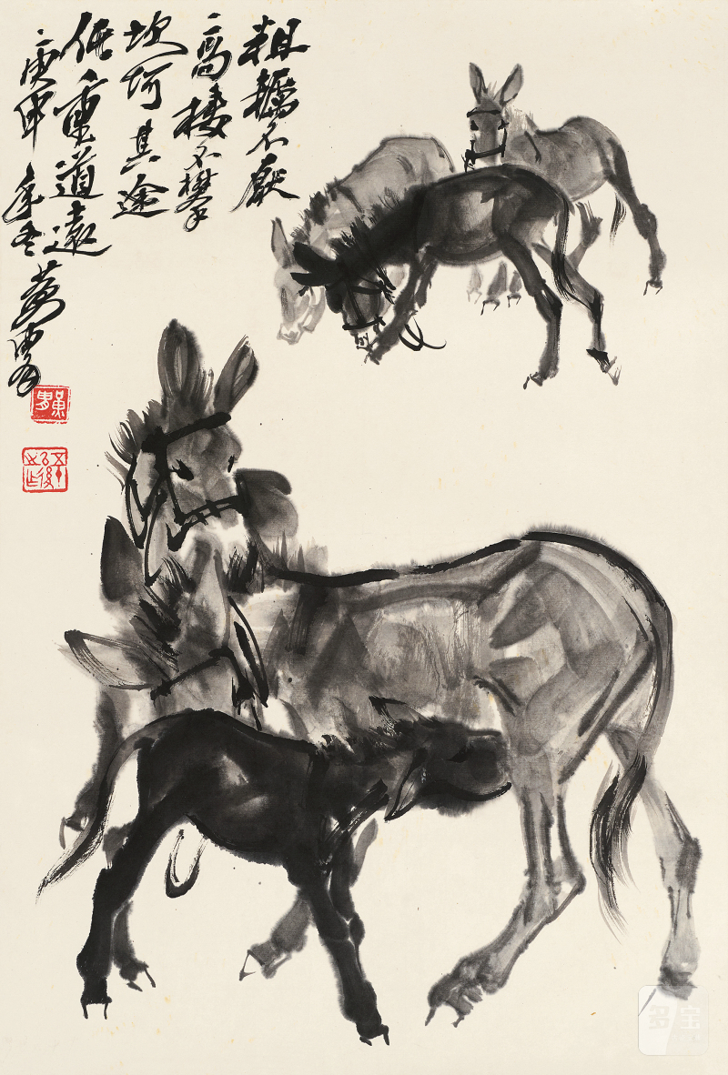 黄胄 六驴图